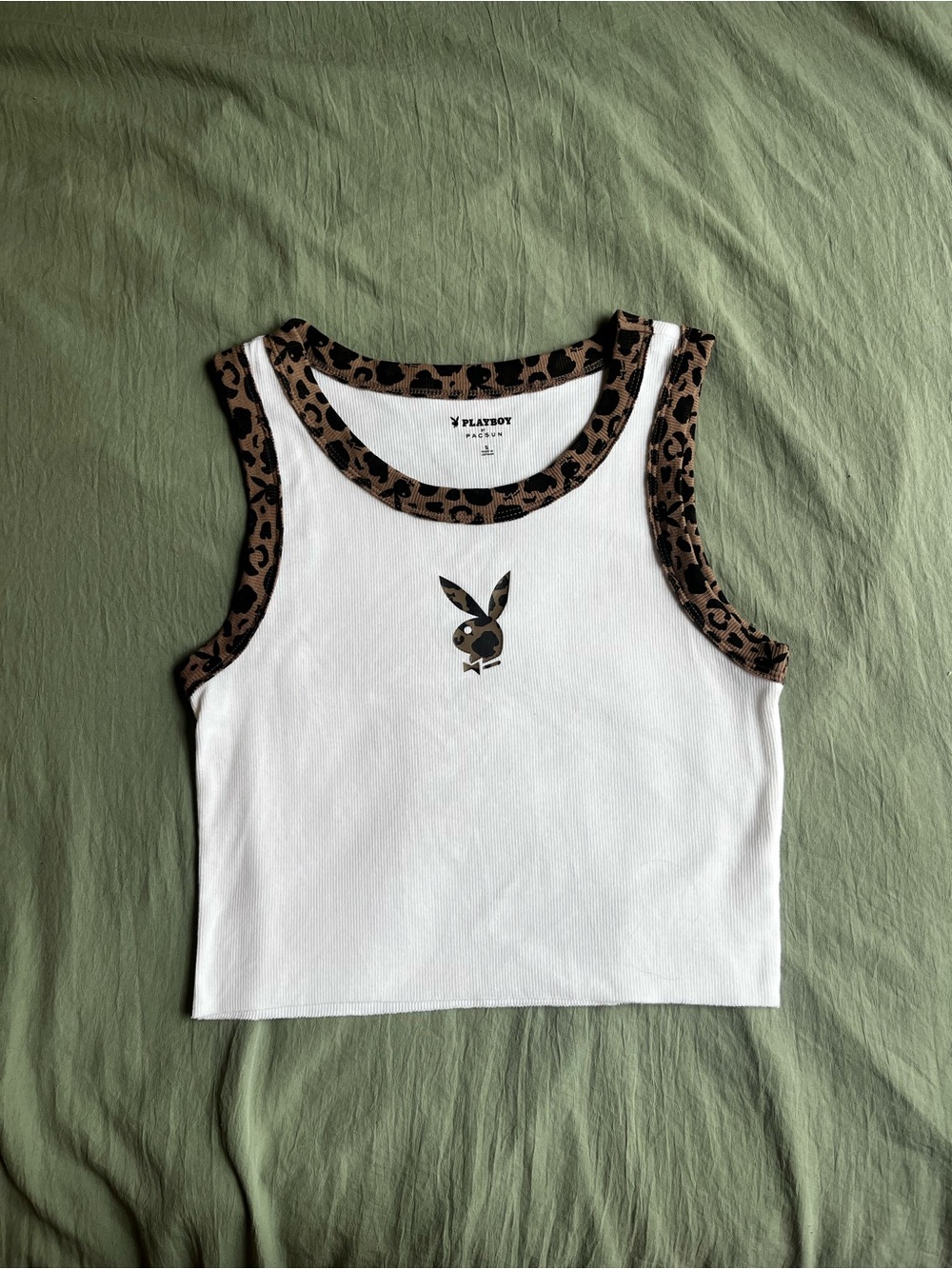 NWOT!! Cropped Playboy by Pacsun Cheetah Print Tank Top — Size Small!!